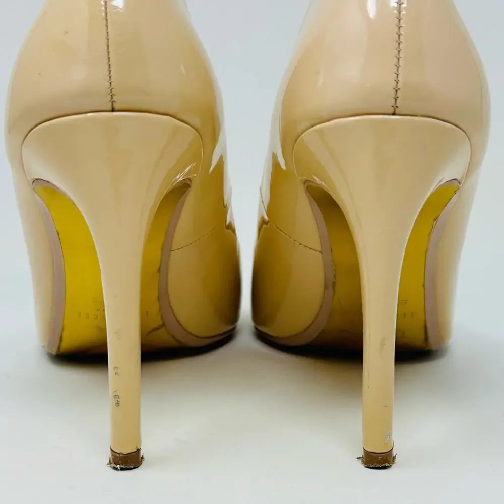 Ted Baker Patent Leather Heels Nude Size 38 Moniira Neutral pointed toe